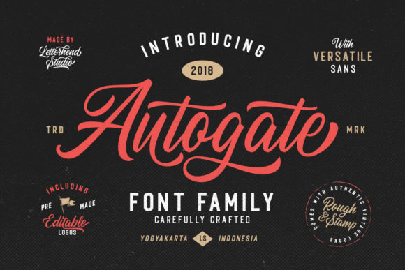 Autogate Family: Where Script Elegance Meets Sans-Serif Clarity
