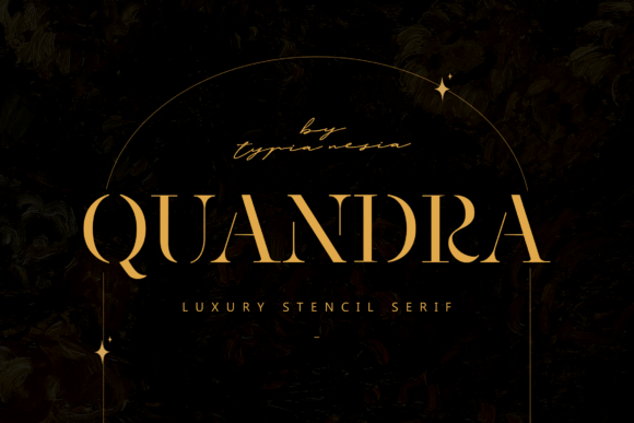 Quandra: The Elegance of Luxury Stencil Serif in Modern Design